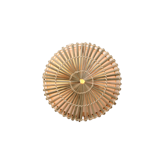 Bamboe Wandlamp Rond Naturel M