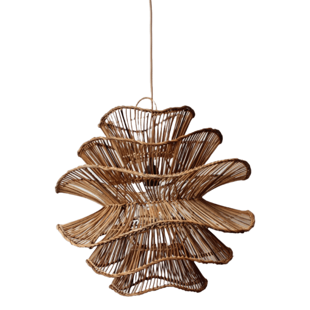 Rotan Hanglamp Wabisabi Gemeleerd S