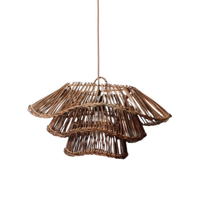Rotan Hanglamp Wabisabi Half Gemeleerd S