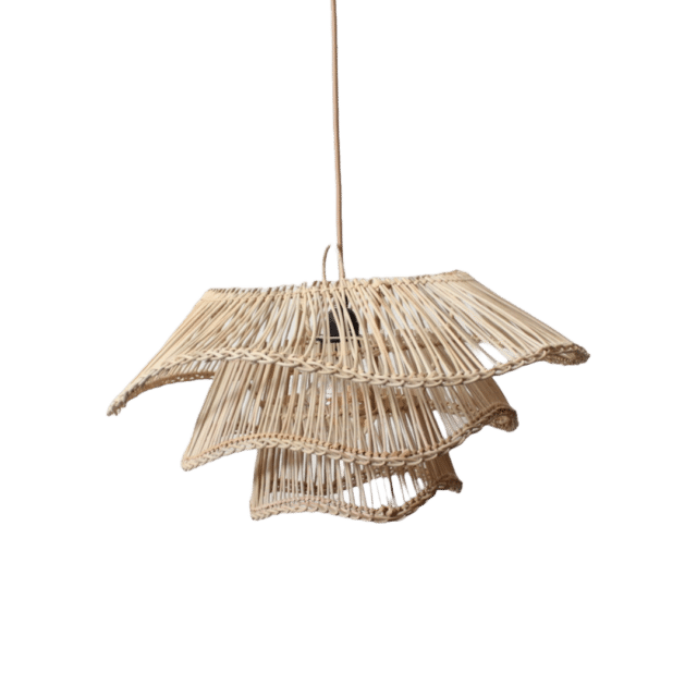 Rotan Hanglamp Wabisabi Half Naturel S