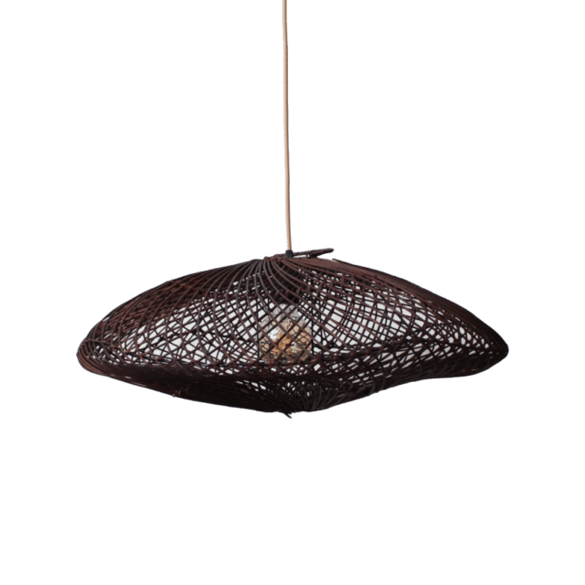 Rotan Hanglamp Wolk Bruin S