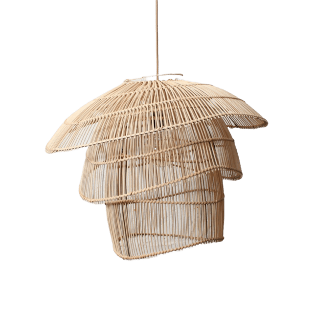 Rotan Hanglamp Paddenstoel Naturel S