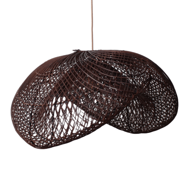 Rotan Hanglamp Golf Bruin S