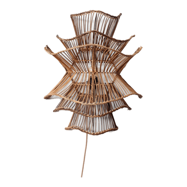 Rotan Hanglamp Wabisabi Gemeleerd M
