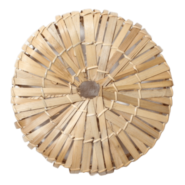 Bamboe Wandlamp Rond Naturel S