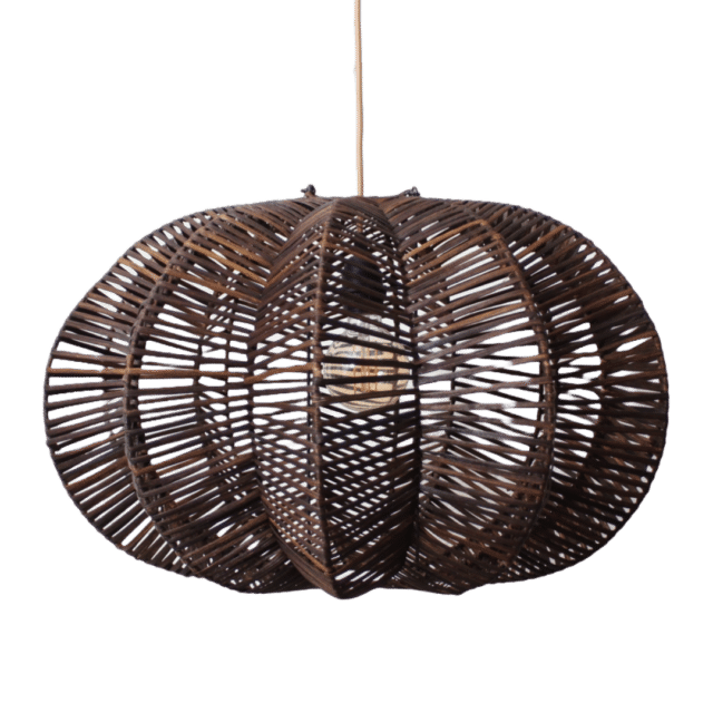 Rotan Hanglamp Ster Bruin S