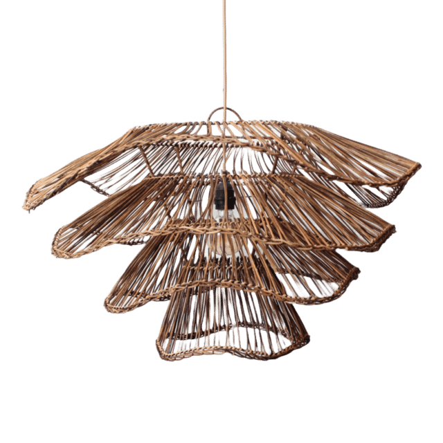 Rotan Hanglamp Wabisabi Gemeleerd M