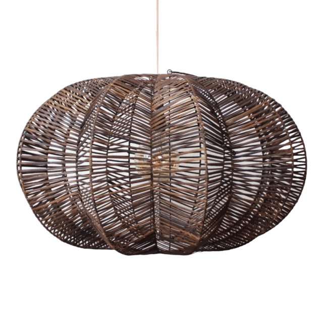 Rotan Hanglamp Ster Bruin M