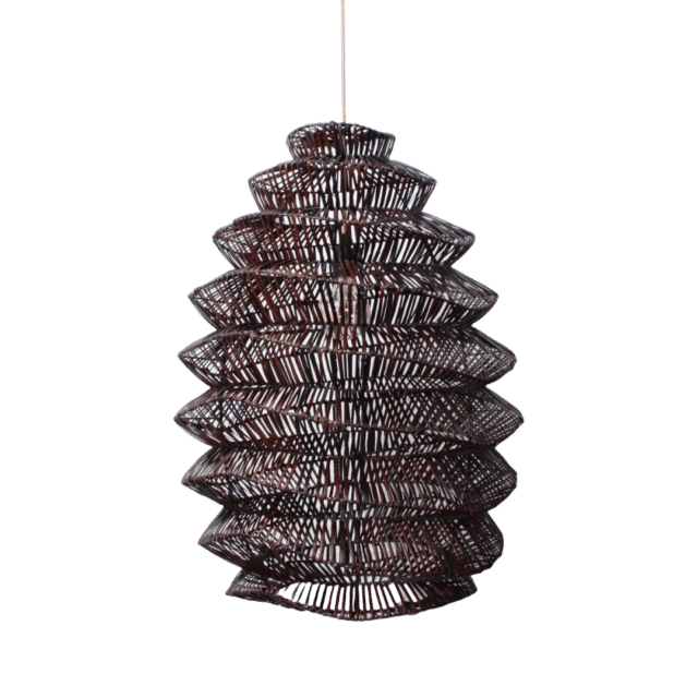 Rotan Hanglamp Pagoda Bruin L