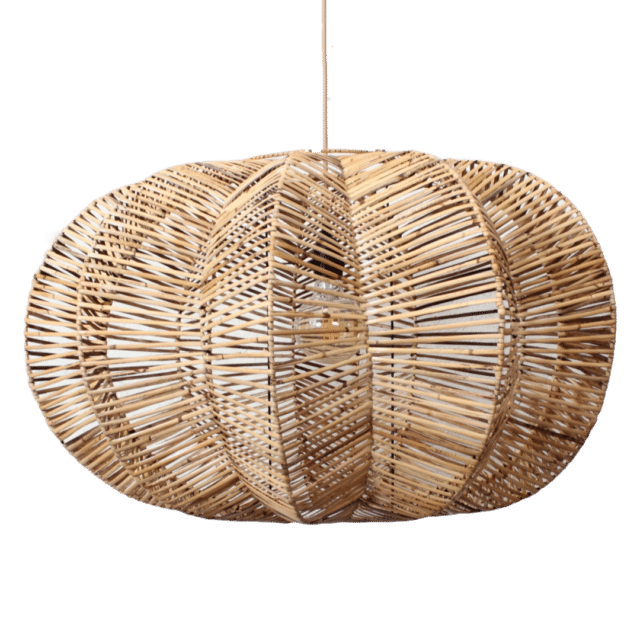 Rotan Hanglamp Ster Gemeleerd M