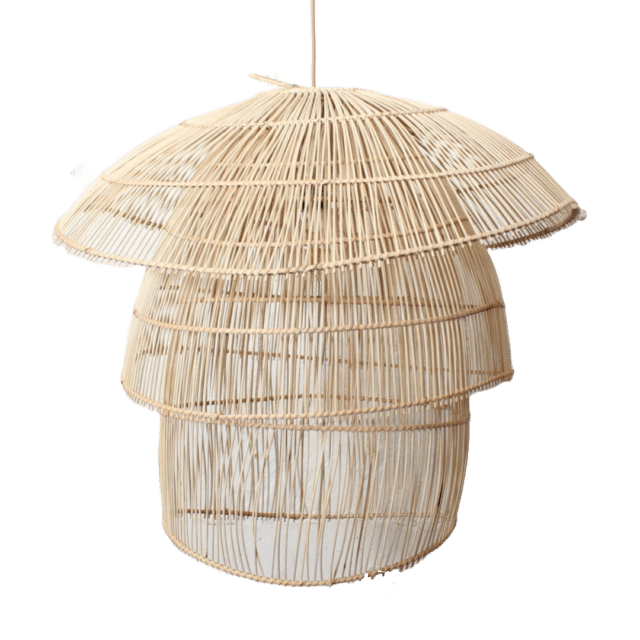 Rotan Hanglamp Paddenstoel Naturel L