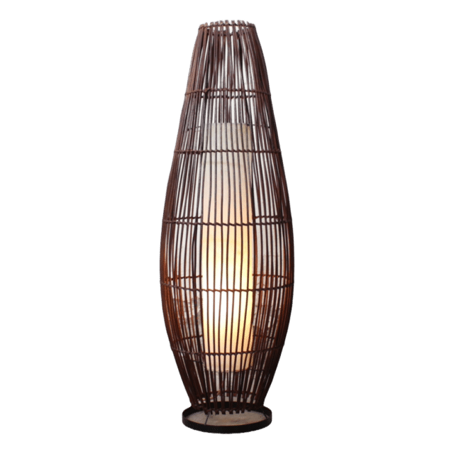Rotan Vloerlamp Lucus Bruin S