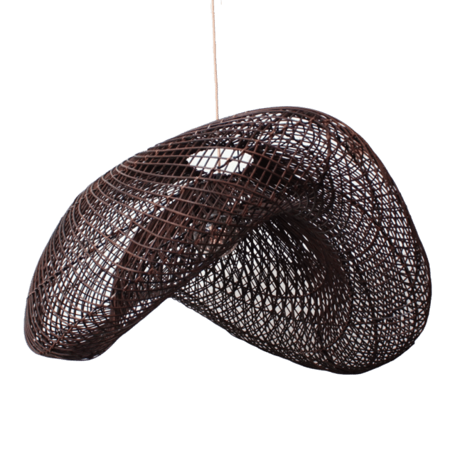 Rotan Hanglamp Golf Bruin M
