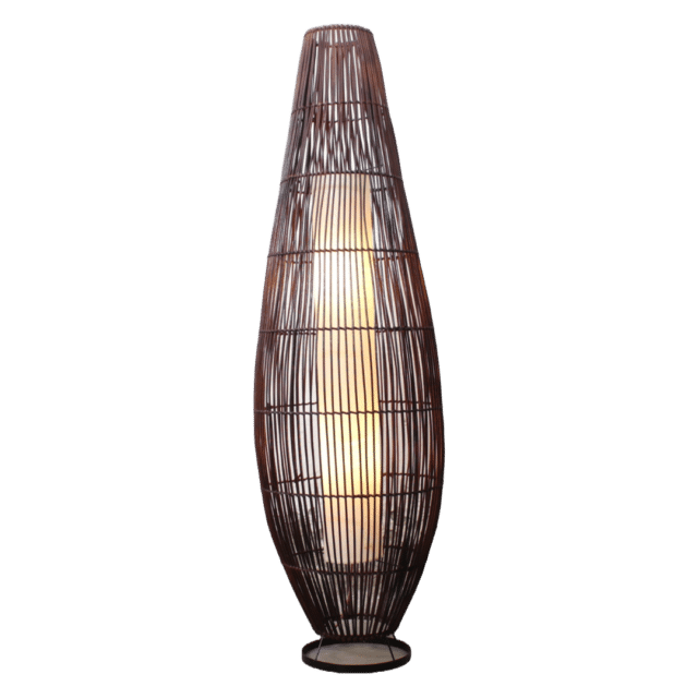 Rotan Vloerlamp Lucus Bruin L