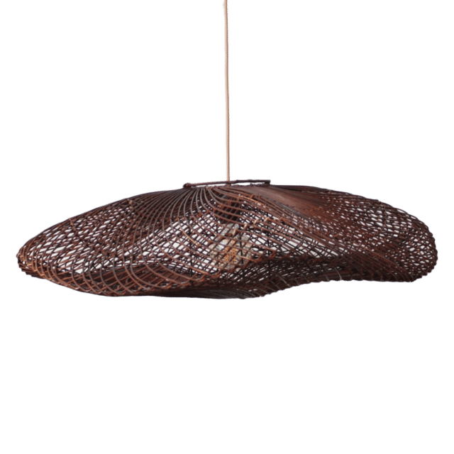Rotan Hanglamp Wolk Bruin M