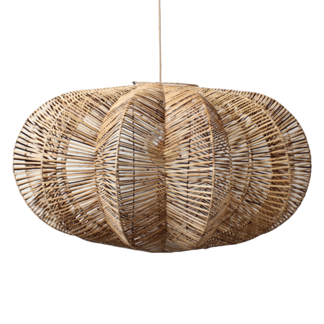 Rotan Hanglamp Ster Gemeleerd L