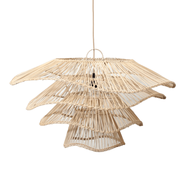 Rotan Hanglamp Wabisabi Half Naturel M