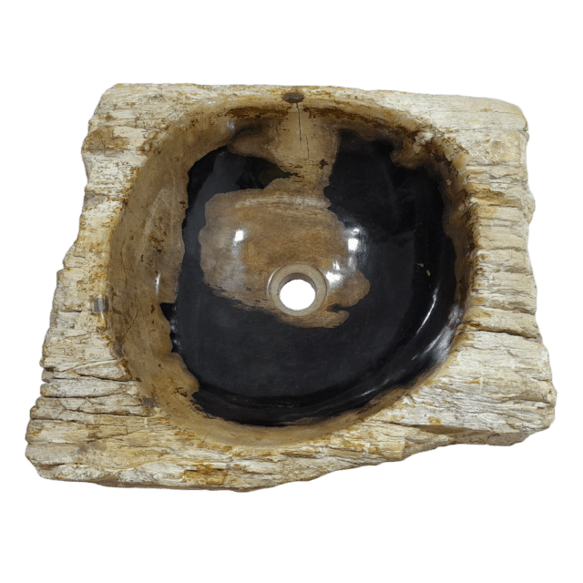 Fossiel Houten Wasbak Zwart 22764