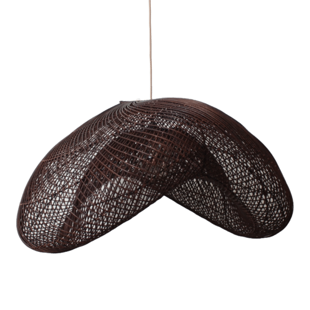 Rotan Hanglamp Golf Bruin L