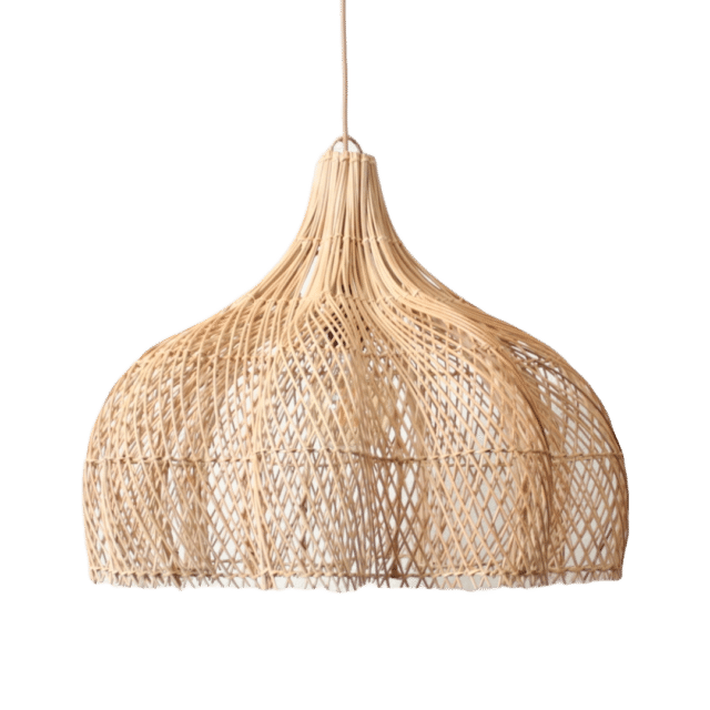 Rotan Hanglamp Bloem Naturel S