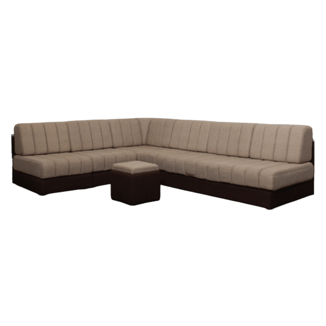 Vintage Hoekbank Met Hocker