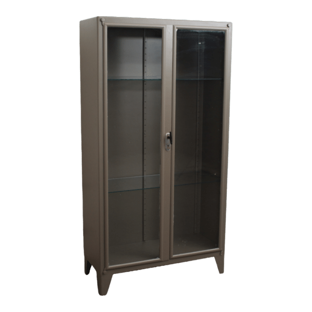 Vintage Apothekerskast Beige Grijs Overgespoten