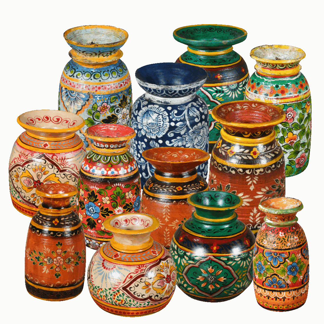 Oude Handgeschilderde Pot Oude Handgeschilderde Pot