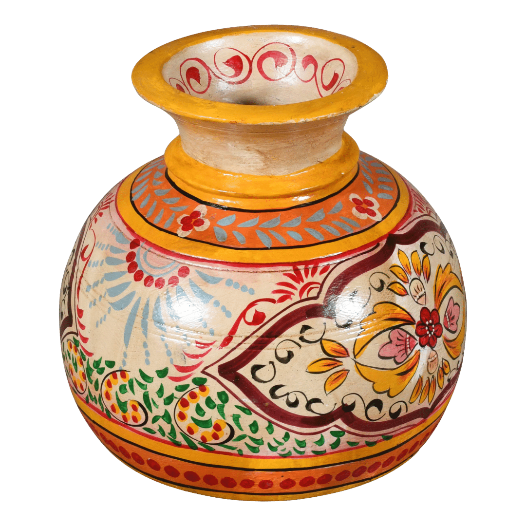 Oude Handgeschilderde Pot Oude Handgeschilderde Pot