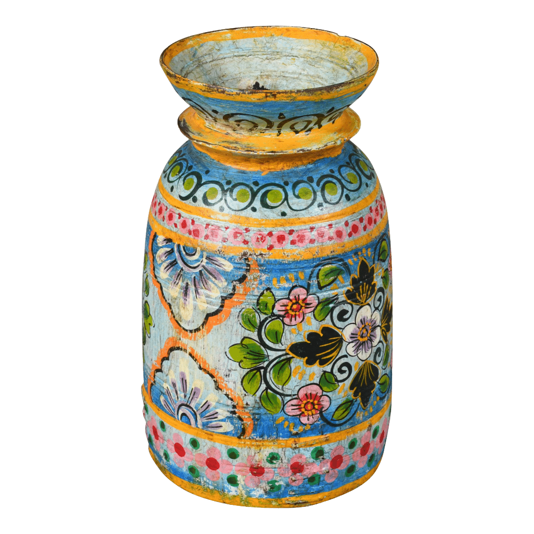 Oude Handgeschilderde Pot Oude Handgeschilderde Pot