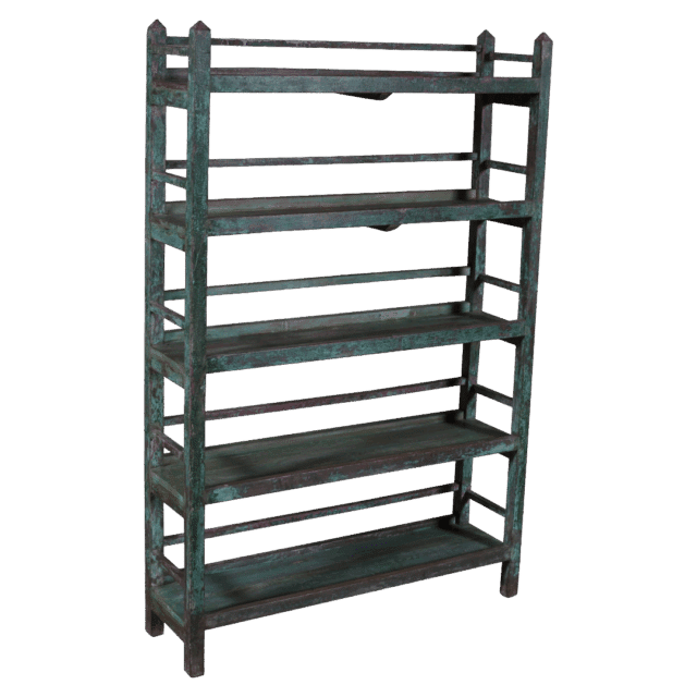 Houten Stellingkast Blauw