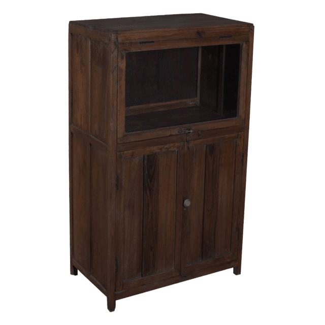 Houten Kast Met Vitrinevak