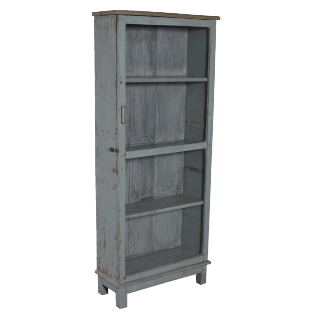 Houten Vakkenkast Blauw