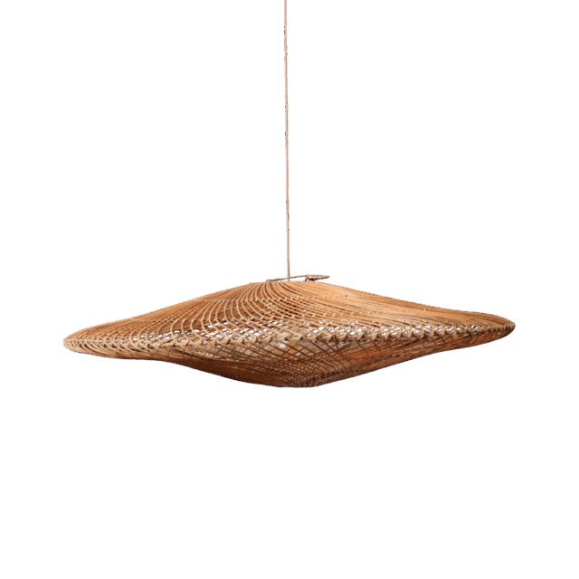 Rotan Hanglamp Ufo Gemeleerd M