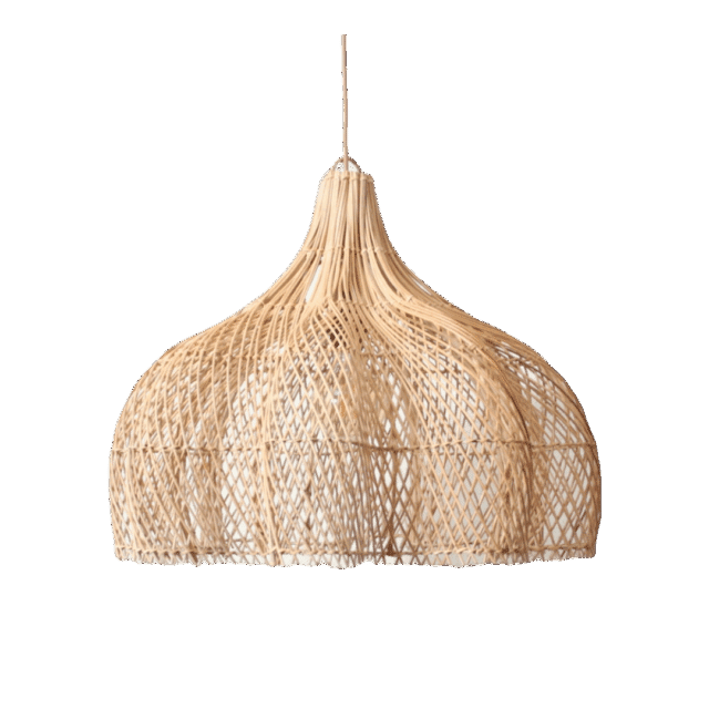 Rotan Hanglamp Bloem Naturel M