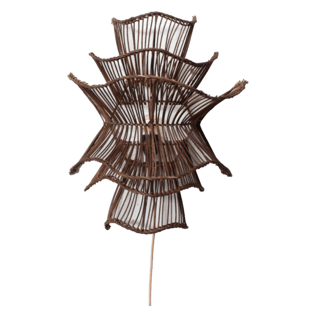 Rotan Wandlamp Wabisabi Bruin S