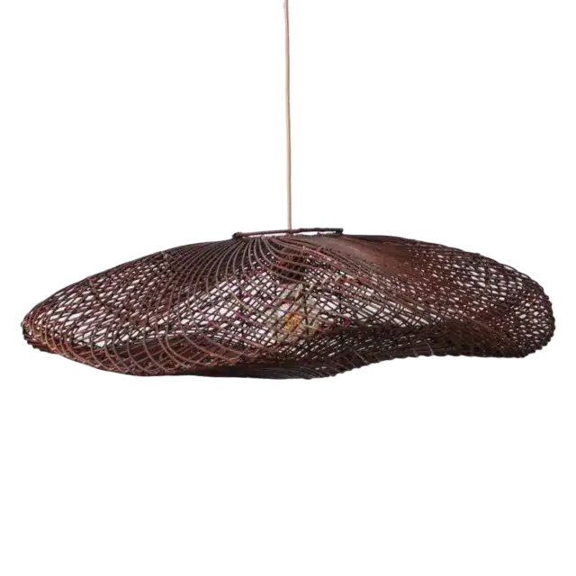 Rotan Hanglamp Wolk Bruin M