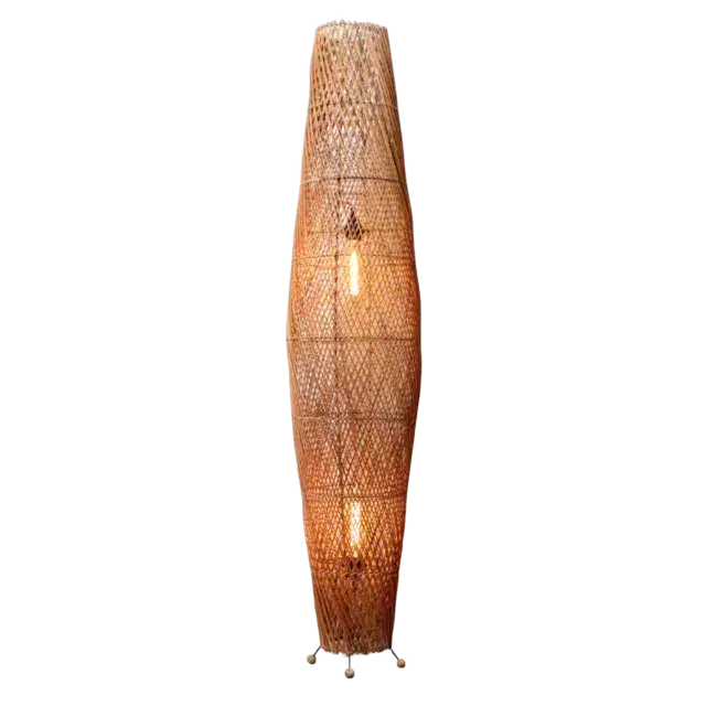 Rotan Vloerlamp Apollo Gemeleerd L