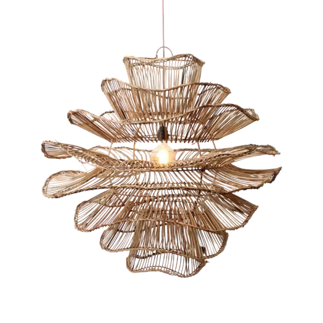Rotan Hanglamp Wabisabi Gemeleerd M