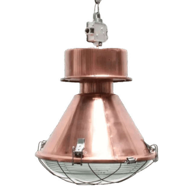 Koperen Tanek Fabriekslamp