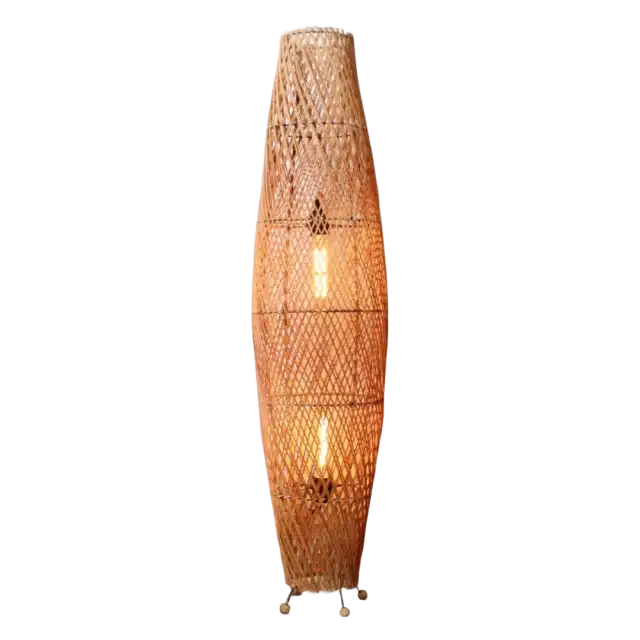 Rotan Vloerlamp Apollo Gemeleerd S
