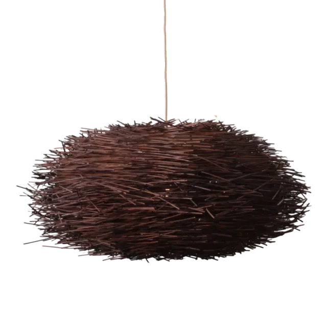 Rotan Hanglamp Landak Bruin M