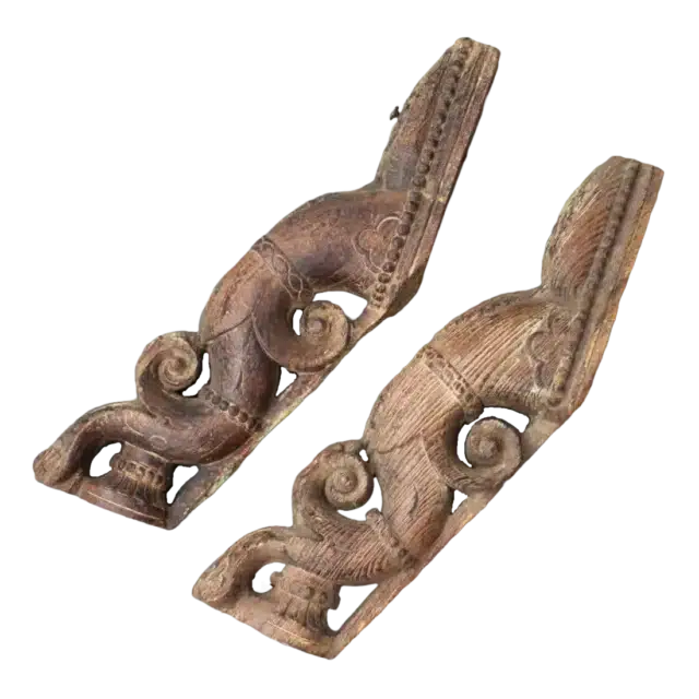 Steunpilaar Met Houtsnijwerk India 22466