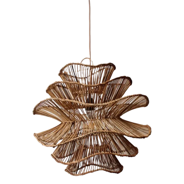Rotan Hanglamp Wabisabi Gemeleerd S