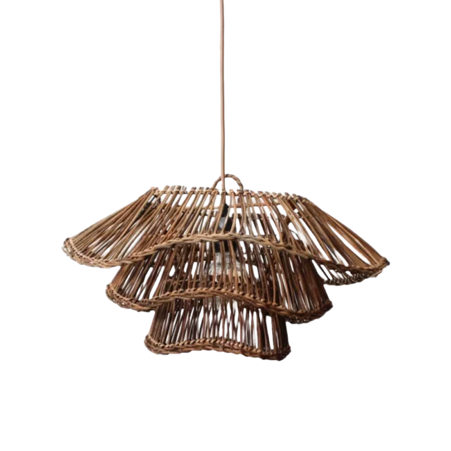 Rotan Hanglamp Wabisabi Half Gemeleerd S