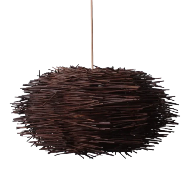 Rotan Hanglamp Landak Bruin S