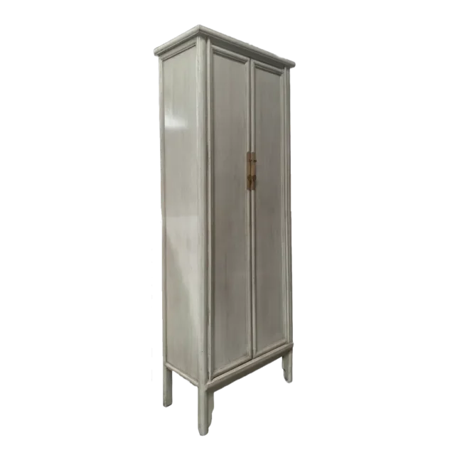 Houten Hoge Kast Grijs
