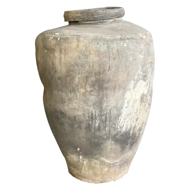 Pot Van Klei Xl Licht Grijs