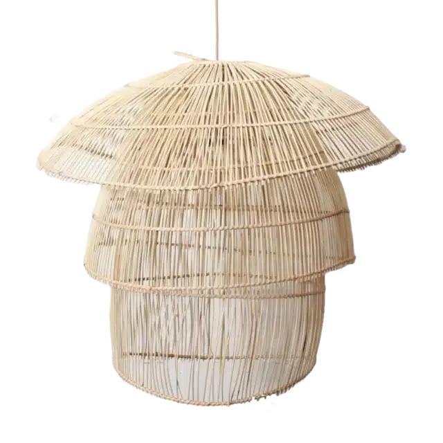 Rotan Hanglamp Paddenstoel Naturel L
